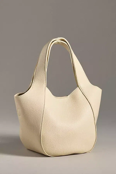 By Anthropologie Mini Faux-leather Tote In Sand