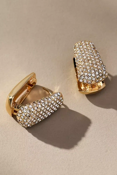 By Anthropologie Mini Glitz Huggie Hoop Earrings In Gold