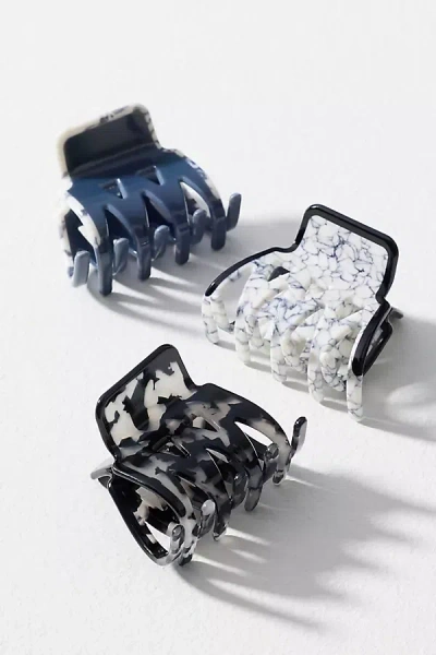 By Anthropologie Mini Hair Claw Clips, Set Of 3 In Black