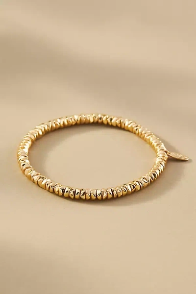 By Anthropologie Mini Metal Beaded Bracelet In Gold