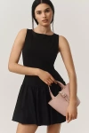 By Anthropologie Mini Pebbled Faux-leather Bucket Bag In Purple