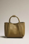 By Anthropologie Mini Pebbled Satchel In Green