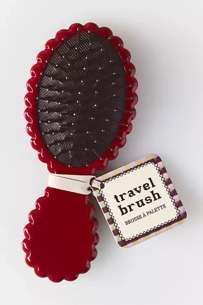 By Anthropologie Mini Scallop Brush In Red