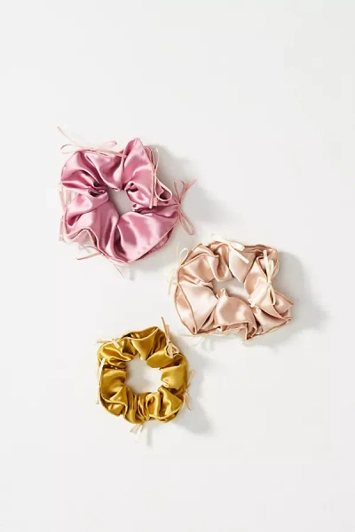 By Anthropologie Mini Scrunchies, Set Of 3 In Multicolor