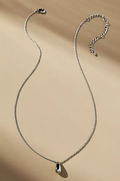 By Anthropologie Mini Teardrop Pendant Necklace In Silver