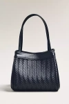 By Anthropologie Mini Top-handle Boxy Tote In Black