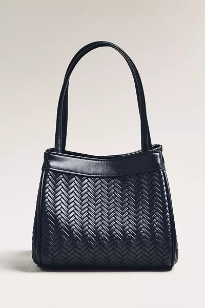 By Anthropologie Mini Top-handle Boxy Tote In Black
