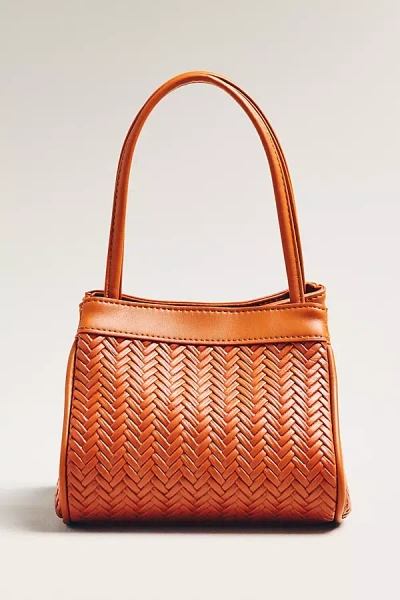 By Anthropologie Mini Top-handle Boxy Tote In Sand