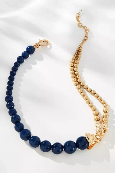 By Anthropologie Mixed Bauble Necklace In Blue