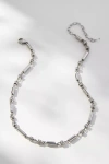 By Anthropologie Mixed Bead Chain Necklace In Silver