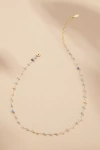 By Anthropologie Mixed Bead Dainty Necklace In Blue
