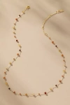 By Anthropologie Mixed Bead Dainty Necklace In Brown