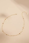 By Anthropologie Mixed Bead Dainty Necklace In Brown