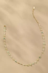 By Anthropologie Mixed Bead Dainty Necklace In Mint