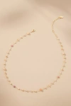 By Anthropologie Mixed Bead Dainty Necklace In Pink