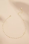 By Anthropologie Mixed Bead Dainty Necklace In White