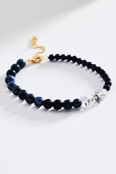 By Anthropologie Mixed Beaded Bracelet In Blue