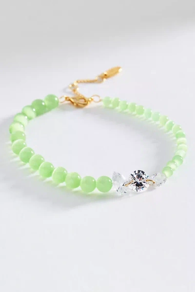 By Anthropologie Mixed Beaded Bracelet In Green