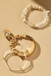 By Anthropologie Mixed Beaded Stretch Bracelets, Set Of 3