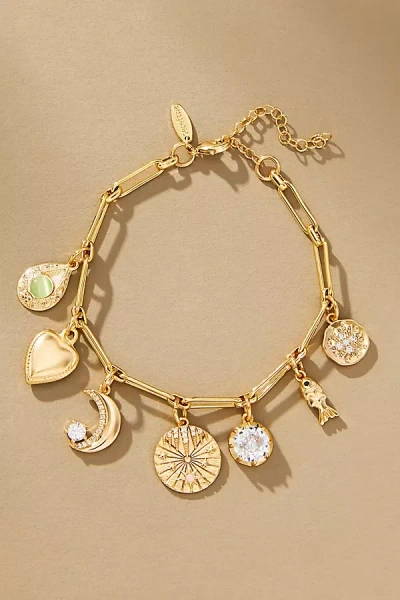 By Anthropologie Mixed Charm Bracelet In Yellow