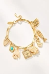 By Anthropologie Mixed Charm Bracelet In Yellow