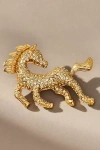 By Anthropologie Mixed Crystal Animal Icon Brooch In Gold