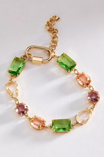 By Anthropologie Mixed Crystal Bracelet In Gold