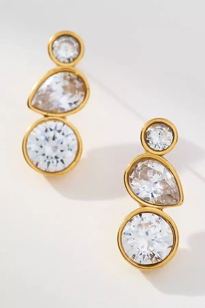 By Anthropologie Mixed Crystal Drop Earrings