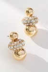 By Anthropologie Mixed Crystal Drop Earrings In Gold