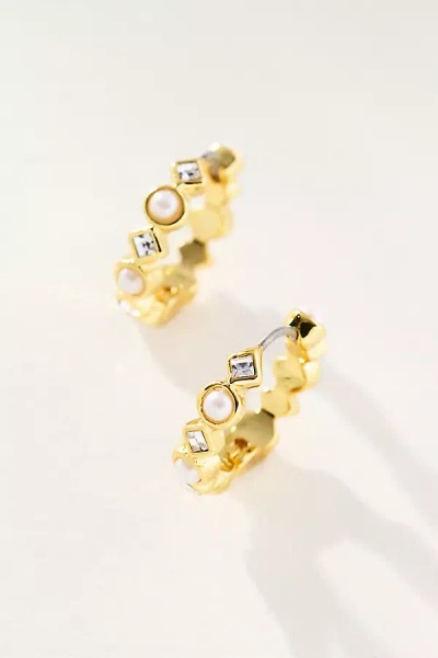 By Anthropologie Mixed Crystal Huggie Earrings