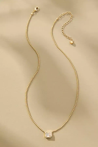By Anthropologie Mixed Crystal Necklace In Gold