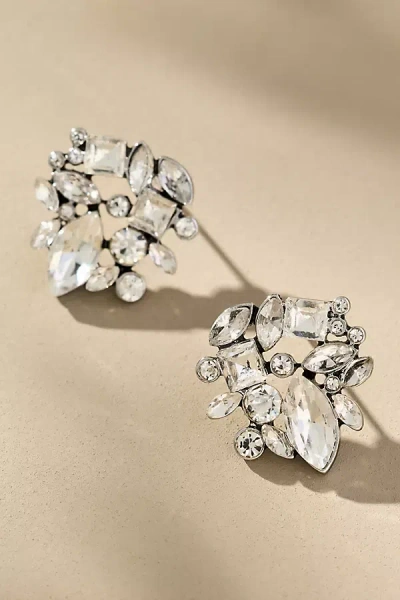 By Anthropologie Mixed Crystal Stone Post Earrings In Transparent