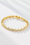 By Anthropologie Mixed Crystal Tennis Bracelet In Gold