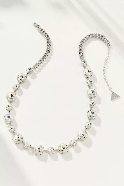 By Anthropologie Mixed Crystals Necklace In Transparent