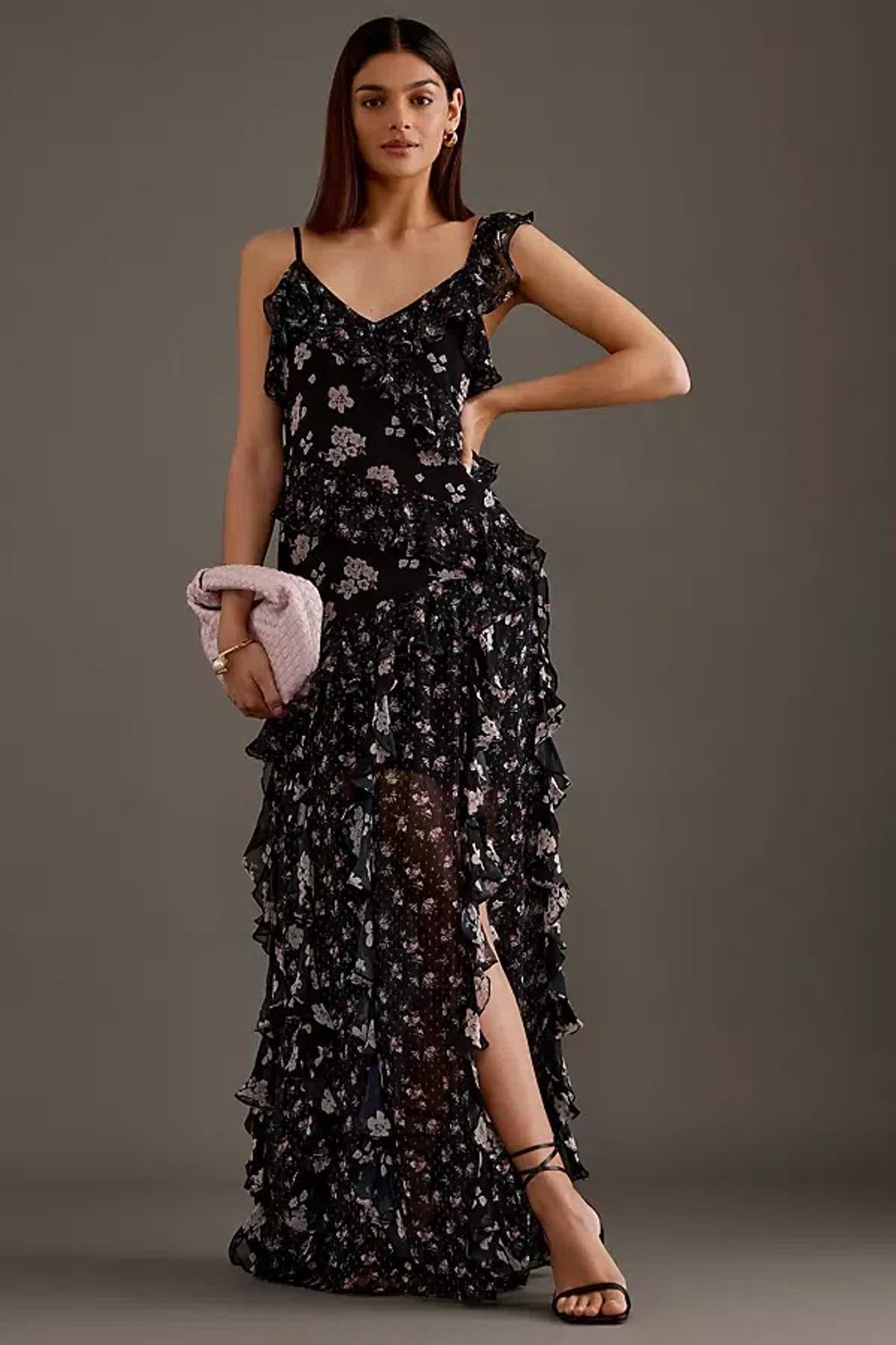 chinese dress ladies Anthropologie x Plenty Tracy Reese Striped Ruffle Maxi Dress Size Small NEW   Finds For You