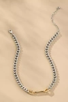 By Anthropologie Mixed Metal Chain Necklace In Silver