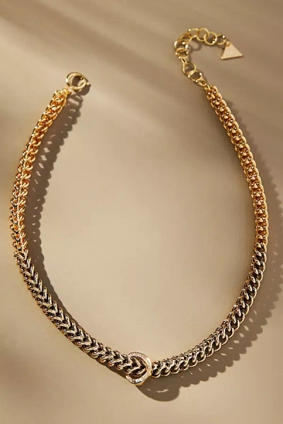By Anthropologie Mixed Metal Charm Medium Chain Necklace In Gold