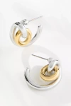 By Anthropologie Mixed Metal Circle Hoop Earrings