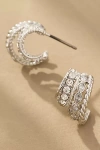 By Anthropologie Mixed Metal Crystal Drop Earrings