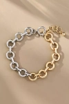 By Anthropologie Mixed Metal Link Bracelet In Gold