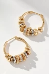 By Anthropologie Mixed Metal Multi Hoop Earrings In Gold