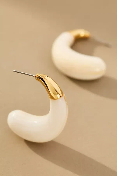 By Anthropologie Mixed Metal Shell Post Earrings