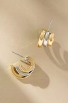 By Anthropologie Mixed Metal Triple Huggie Earrings