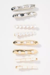 By Anthropologie Mixed Shape Barrettes, Set Of 8 In Gold
