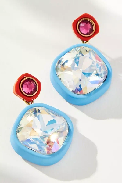 By Anthropologie Mixed Shapes Drop Earrings In Blue