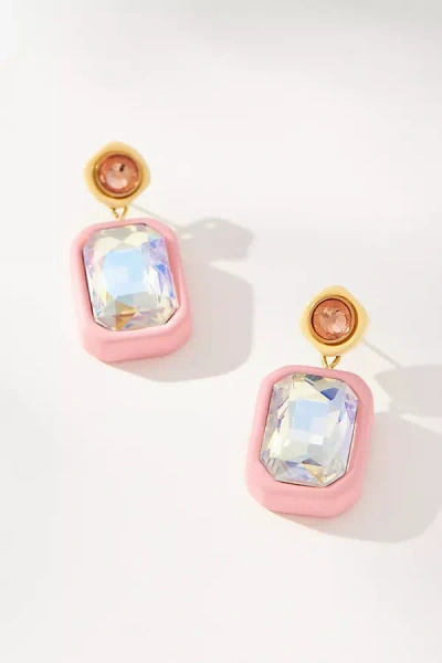 By Anthropologie Mixed Shapes Drop Earrings In Pink