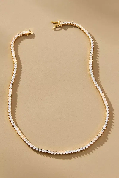 By Anthropologie Mixed Stone & Crystal Necklace In Gold