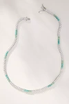 By Anthropologie Mixed Stone & Crystal Necklace In Metallic
