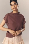 By Anthropologie Mock-neck Cashmere Sweater Tee