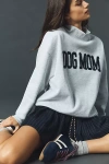 By Anthropologie Mock-neck Pet Mom Sweatshirt In Gray